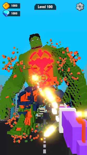 Pixel Shooting: Craft Demolish (Пиксельное стрелялка) [МОД: Бесконечные деньги, Монеты и Мега MOD] Screenshot 1