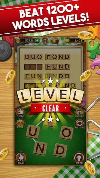 Word Collect - Word Games Fun (Ворд Коллект) [МОД: Все открыто, Дополнительные деньги и Меню MOD] Screenshot 2