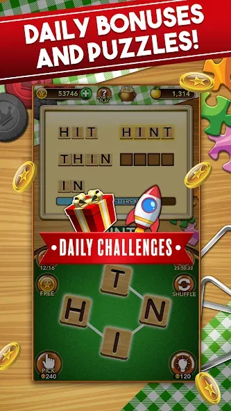 Word Collect - Word Games Fun (Ворд Коллект) [МОД: Все открыто, Дополнительные деньги и Меню MOD] Screenshot 3