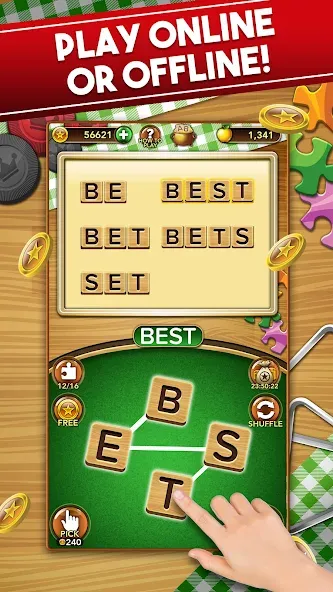 Word Collect - Word Games Fun (Ворд Коллект) [МОД: Все открыто, Дополнительные деньги и Меню MOD] Screenshot 4