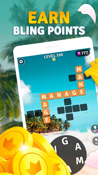 Word Breeze - Earn Bitcoin (Уорд Бриз) [МОД: Много денег, Монет и Все открыто] Screenshot 1