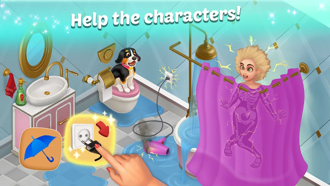 Family Hotel: love & match-3 (Фэмели Отель) [МОД: Много монет, Открытые уровни и Мега MOD] Screenshot 3