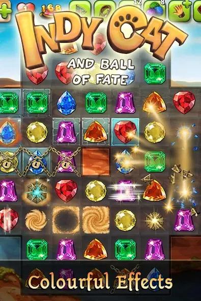 Indy Cat: Match 3 Adventure [МОД: Бесконечные деньги, Монеты и Мега MOD] Screenshot 2