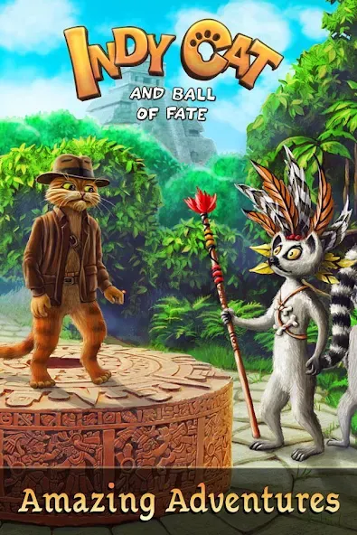 Indy Cat: Match 3 Adventure [МОД: Бесконечные деньги, Монеты и Мега MOD] Screenshot 3