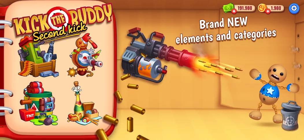 Kick the Buddy: Second Kick (Кик зе Бадди) [МОД: Деньги, Монеты и Меню MOD] Screenshot 2