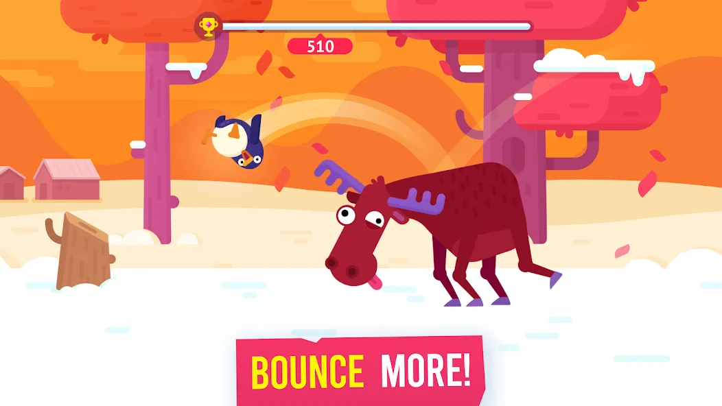 Bouncemasters: Penguin Games (Баунсмастерс) [МОД: Меню, Бесконечные монеты и Открытые уровни] Screenshot 2