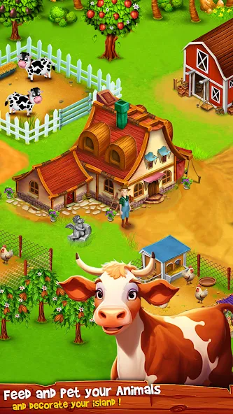 Country Valley Farming Game (Парадайз Хей Фарм Айленд) [МОД: Бесконечные деньги, Монеты и Мега MOD] Screenshot 4