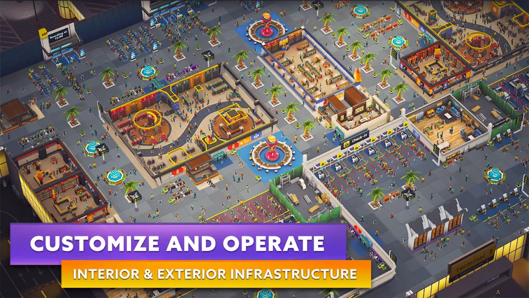 Airport Simulator: Tycoon Inc. (Эйрпорт Симулятор) [МОД: Все открыто, Дополнительные деньги и Меню MOD] Screenshot 4