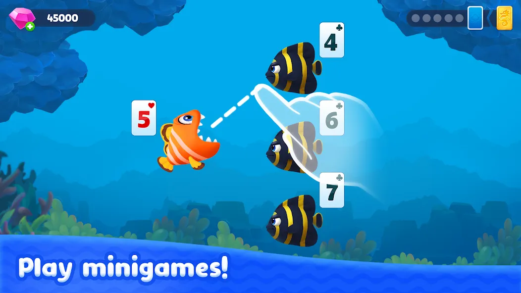 Fishdom Solitaire (Фишдом Солитер) [МОД: Бесконечные деньги, Монеты и Мега MOD] Screenshot 1