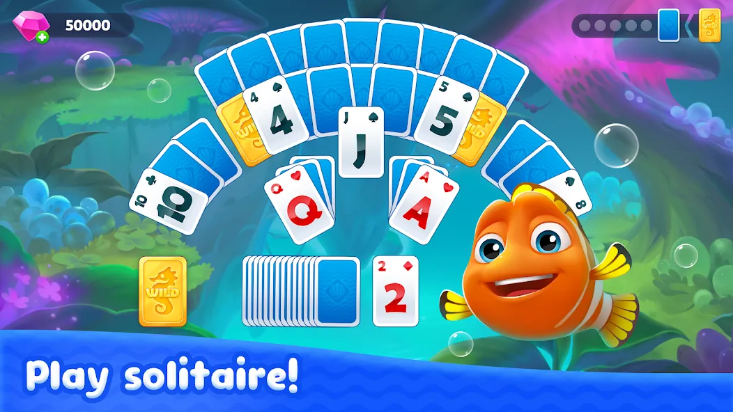 Fishdom Solitaire (Фишдом Солитер) [МОД: Бесконечные деньги, Монеты и Мега MOD] Screenshot 2