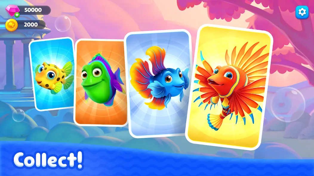 Fishdom Solitaire (Фишдом Солитер) [МОД: Бесконечные деньги, Монеты и Мега MOD] Screenshot 4