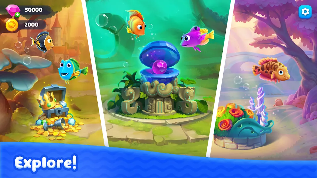Fishdom Solitaire (Фишдом Солитер) [МОД: Бесконечные деньги, Монеты и Мега MOD] Screenshot 5