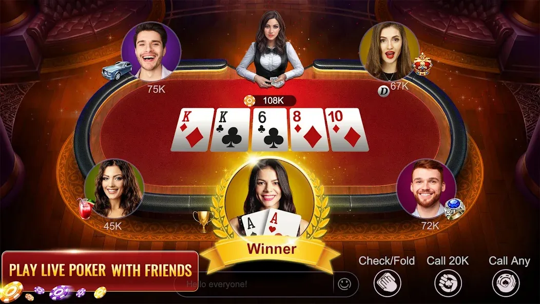 RallyAces Poker (РаллиЭйс Покер) [МОД: Меню, Бесконечные монеты и Открытые уровни] Screenshot 1
