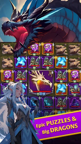 Friends & Dragons - Puzzle RPG [МОД: Много денег, Монет и Все открыто] Screenshot 2
