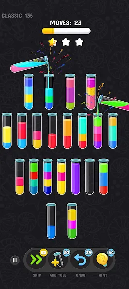 Color Water Sort Puzzle Games (Цветные игры сортировки воды) [МОД: Бесконечные деньги, Монеты и Мега MOD] Screenshot 3
