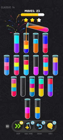 Color Water Sort Puzzle Games (Цветные игры сортировки воды) [МОД: Бесконечные деньги, Монеты и Мега MOD] Screenshot 4