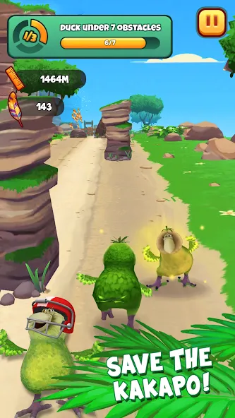 Kakapo Run: Animal Rescue Game (Какапо Ран) [МОД: Меню, Бесконечные монеты и Открытые уровни] Screenshot 3