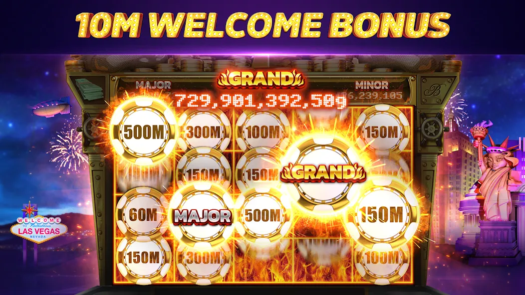 POP! Slots™ Vegas Casino Games [МОД: Меню, Бесконечные монеты и Открытые уровни] Screenshot 1