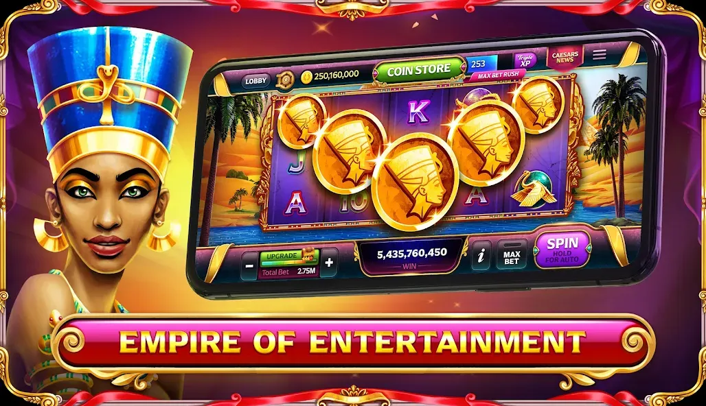 Caesars Slots: Casino Games (Сизарс Слотс) [МОД: Много монет, Открытые уровни и Мега MOD] Screenshot 5