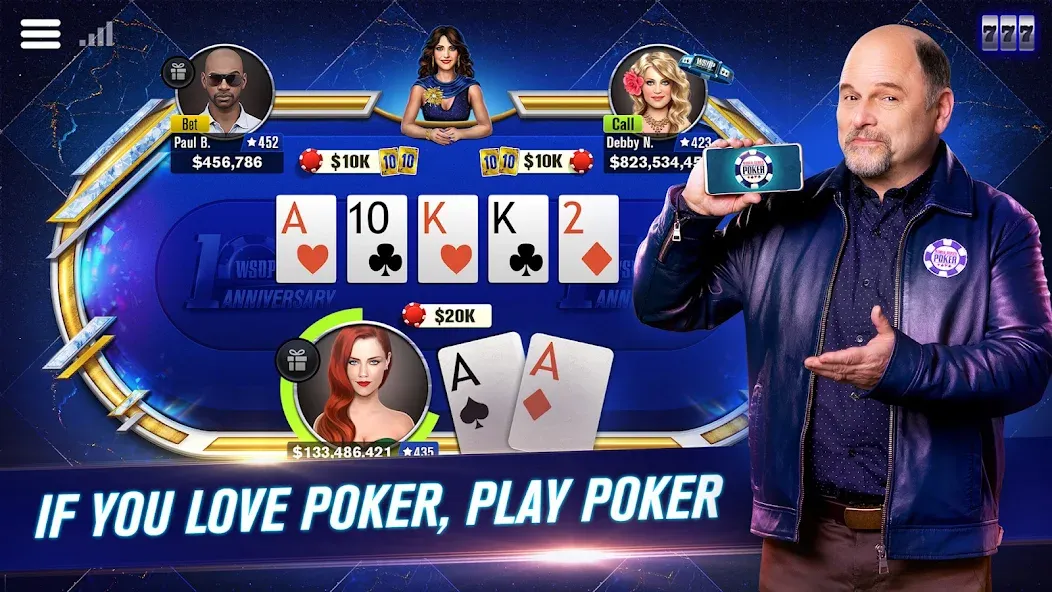 WSOP Poker: Texas Holdem Game (ВСОП Покер) [МОД: Все открыто, Дополнительные деньги и Меню MOD] Screenshot 1