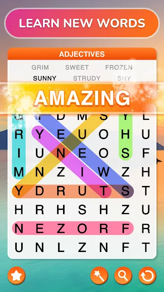 Word Search - Word Puzzle Game [МОД: Много монет, Открытые уровни и Мега MOD] Screenshot 3