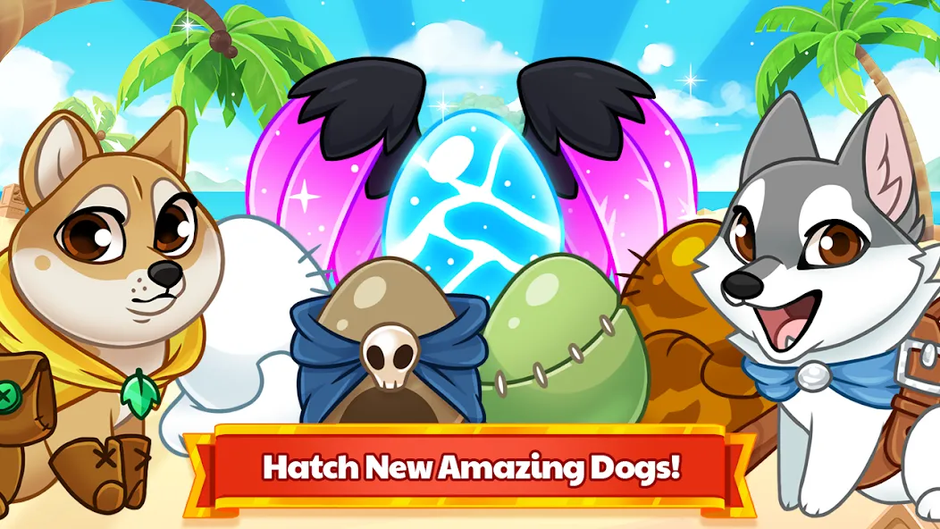 Dungeon Dogs - Idle RPG [МОД: Меню, Бесконечные монеты и Открытые уровни] Screenshot 1
