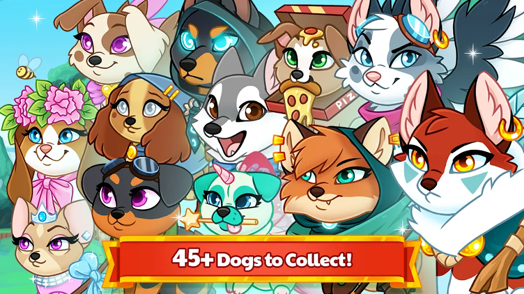 Dungeon Dogs - Idle RPG [МОД: Меню, Бесконечные монеты и Открытые уровни] Screenshot 3