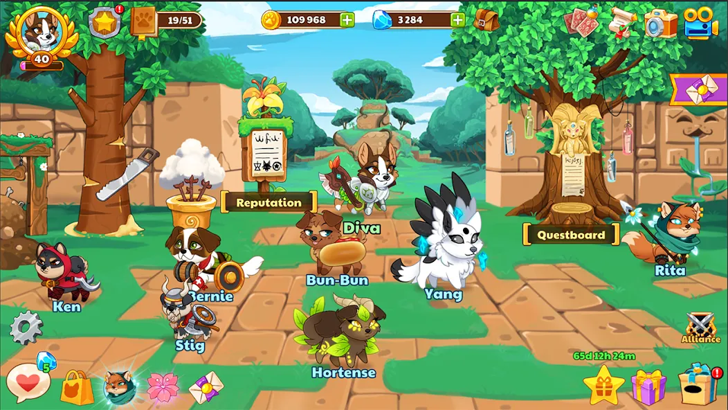 Dungeon Dogs - Idle RPG [МОД: Меню, Бесконечные монеты и Открытые уровни] Screenshot 5
