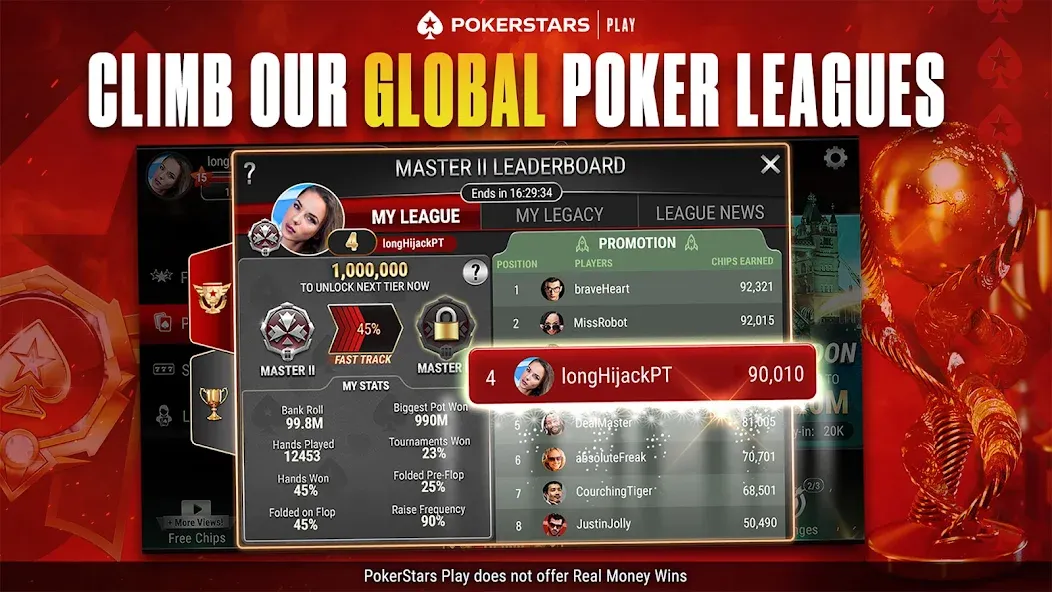 PokerStars Play: Texas Hold'em (ПокерСтарс Плей) [МОД: Деньги, Монеты и Меню MOD] Screenshot 2
