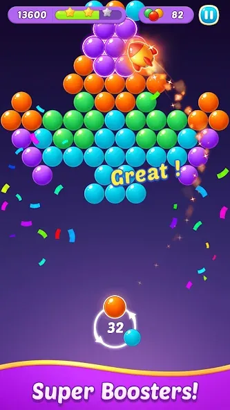 Bubble Shooter Gem Puzzle Pop (Бабл Шутер Драгоценный камень) [МОД: Бесконечные деньги, Монеты и Мега MOD] Screenshot 2