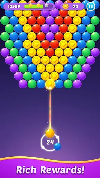 Bubble Shooter Gem Puzzle Pop (Бабл Шутер Драгоценный камень) [МОД: Бесконечные деньги, Монеты и Мега MOD] Screenshot 5
