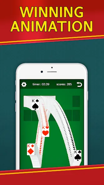 Classic Solitaire Klondike [МОД: Меню, Бесконечные монеты и Открытые уровни] Screenshot 4