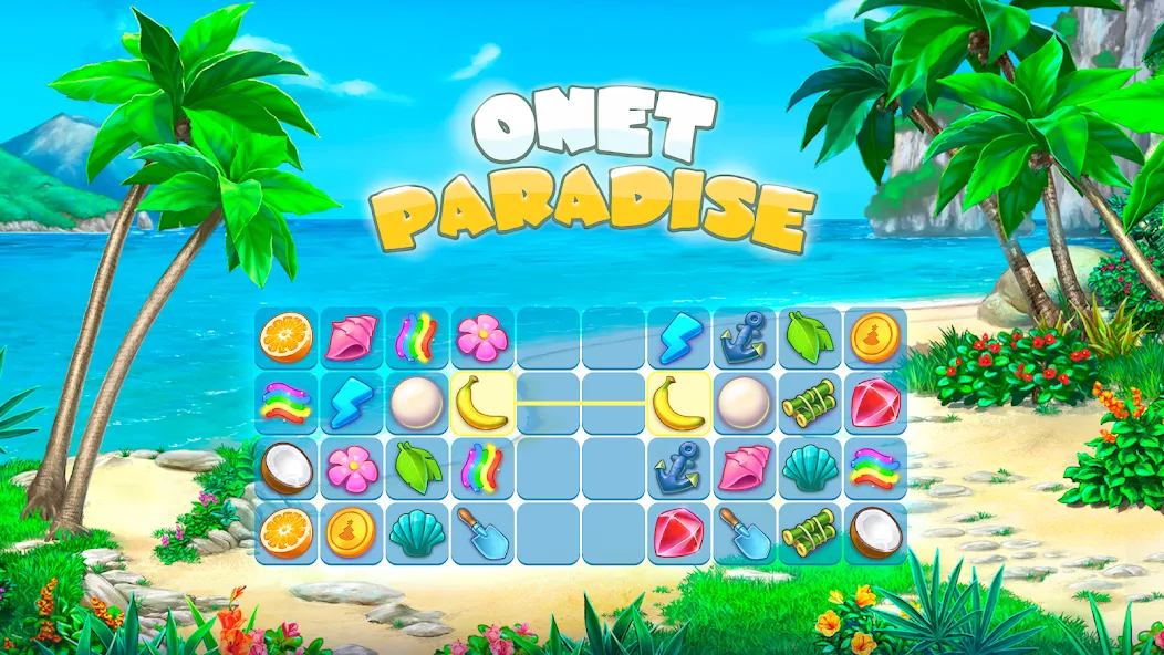 Onet Paradise: connect 2 tiles (Онет Парадайз) [МОД: Много денег, Монет и Все открыто] Screenshot 1
