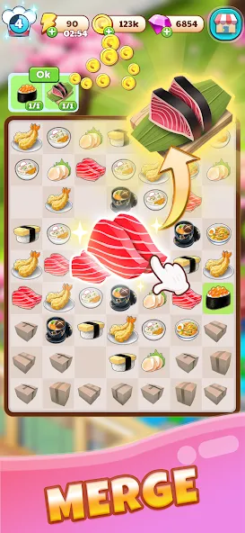 Merge Restaurant: Makeover (Мерж Ресторан) [МОД: Меню, Бесконечные монеты и Открытые уровни] Screenshot 5