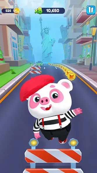 Piggy Panda Run: Fun Game [МОД: Деньги, Монеты и Меню MOD] Screenshot 2