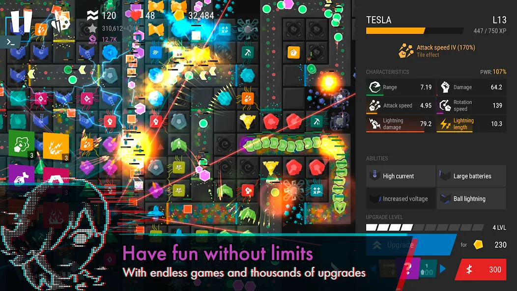 Infinitode 2 - Tower Defense (Инфинитод 2) [МОД: Меню, Бесконечные монеты и Открытые уровни] Screenshot 5
