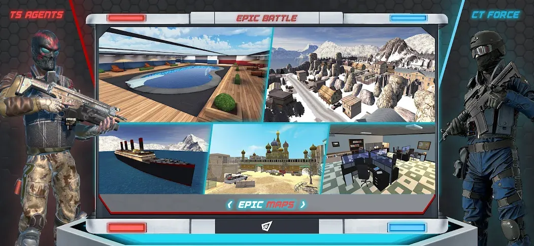 Epic Battle CS:FPS Mobile Game [МОД: Деньги, Монеты и Меню MOD] Screenshot 2