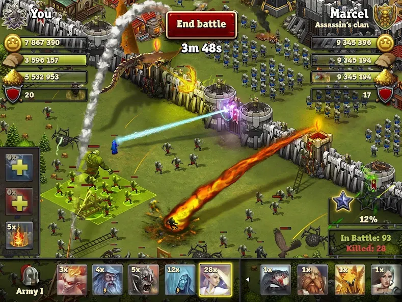 Throne Rush [МОД: Деньги, Монеты и Меню MOD] Screenshot 1