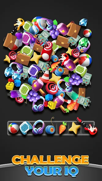 Triple Match 3D Ultimate Match (Скери Клаун Хоррор Сурвайвал 3Д) [МОД: Много монет, Открытые уровни и Мега MOD] Screenshot 1