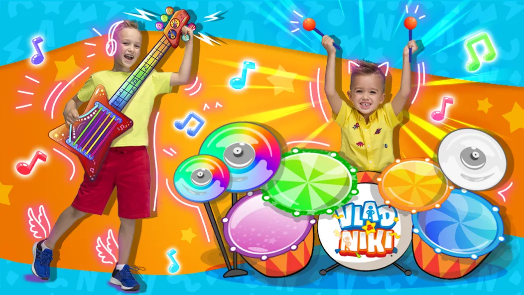 Vlad and Niki: Kids Piano [МОД: Много монет, Открытые уровни и Мега MOD] Screenshot 2
