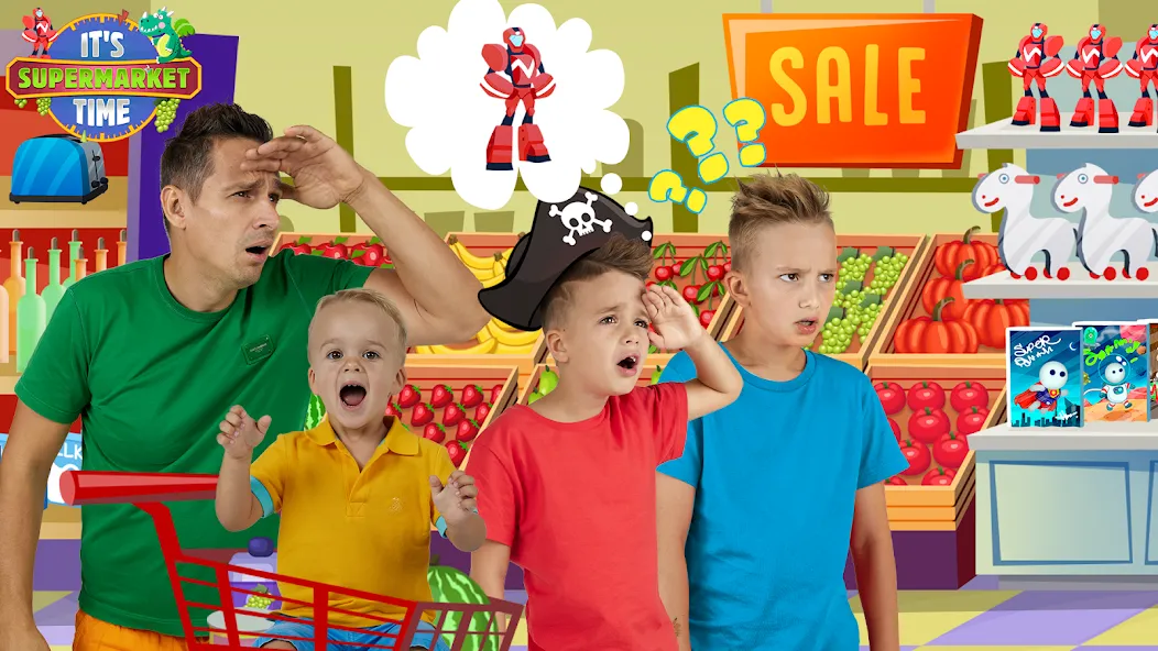 Vlad & Niki Supermarket game [МОД: Много денег, Монет и Все открыто] Screenshot 3