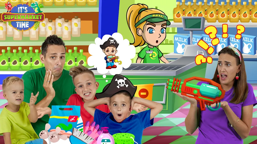 Vlad & Niki Supermarket game [МОД: Много денег, Монет и Все открыто] Screenshot 4
