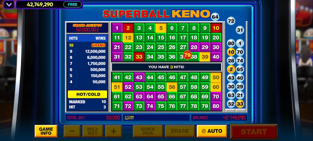 Vegas Keno (Вегас Кено) [МОД: Деньги, Монеты и Меню MOD] Screenshot 1