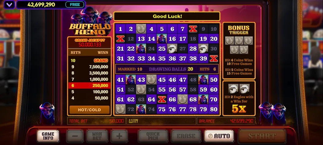 Vegas Keno (Вегас Кено) [МОД: Деньги, Монеты и Меню MOD] Screenshot 2