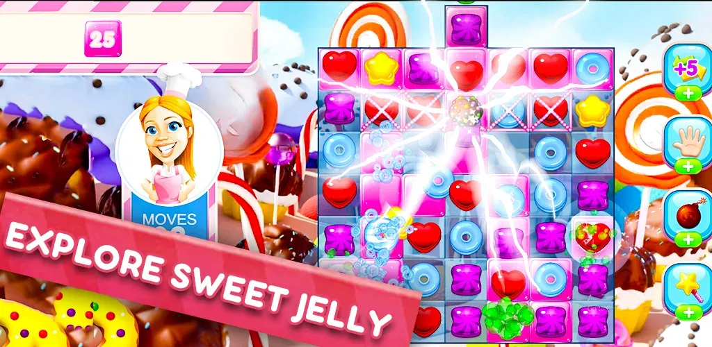 Jelly Kingdom Crush - Match 3 [МОД: Все открыто, Дополнительные деньги и Меню MOD] Screenshot 3