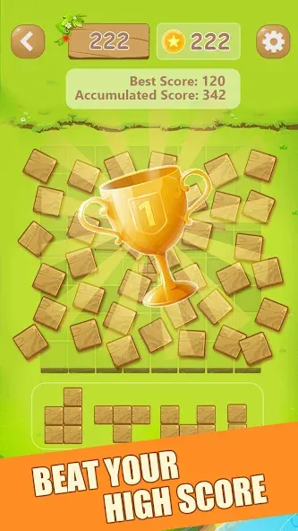 Puzzle Green Blocks (Пазл Зеленые Блоки) [МОД: Деньги, Монеты и Меню MOD] Screenshot 1