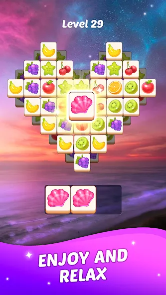 Match Tile Scenery (Матч Тайл Сценери) [МОД: Меню, Бесконечные монеты и Открытые уровни] Screenshot 1