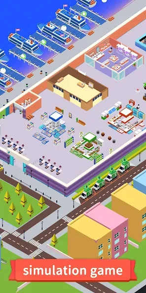 Idle Seafood Market -Tycoon (Айдл Сифуд Маркет) [МОД: Меню, Бесконечные монеты и Открытые уровни] Screenshot 1