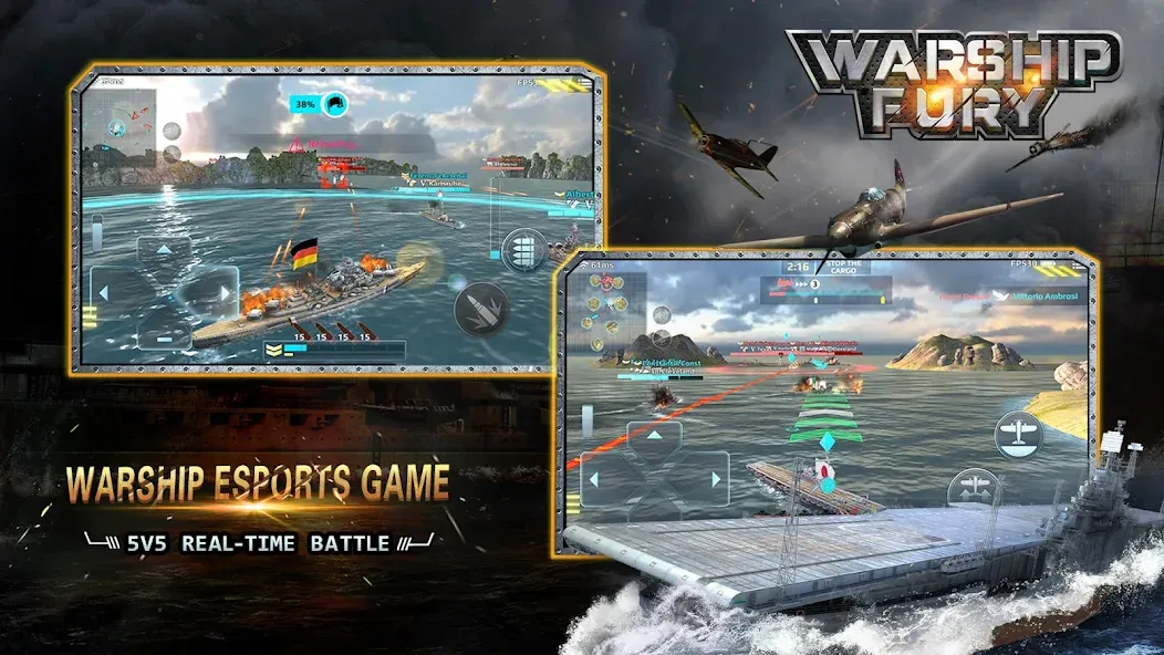 Warship Fury [МОД: Деньги, Монеты и Меню MOD] Screenshot 2