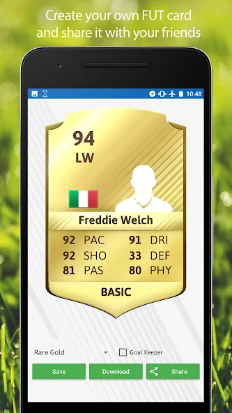 FUT Card Creator 23 (ФУТ Кард Криэйтор 23) [МОД: Бесконечные деньги, Монеты и Мега MOD] Screenshot 1